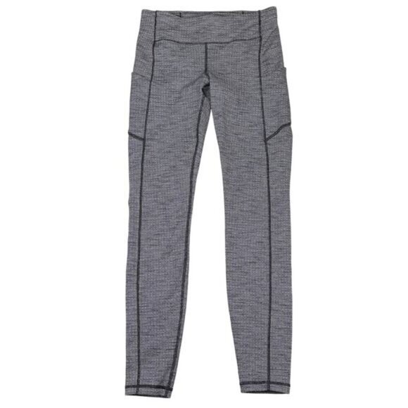 Lululemon Speed Up Tight 28" In Luon Variegated Knit Black Heathered Size 8 - Picture 5 of 10